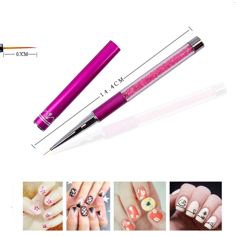 5 Pieces Nail Art Point Drill Drawing Brush Pen