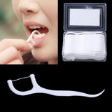 50pcs Dental Floss Flosser Toothpicks Stick