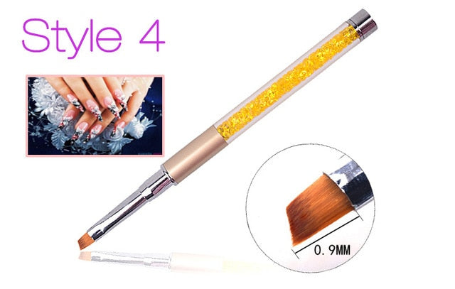 5 Pieces Nail Art Point Drill Drawing Brush Pen