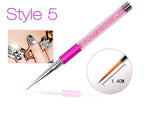 5 Pieces Nail Art Point Drill Drawing Brush Pen